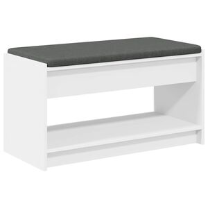 vidaXL Banco de entrada 83 x 38 x 45 cm Madera Ingenierizada y Tela
