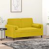 vidaXL Cojines decorativos 2 uds terciopelo amarillo 15x50 cm