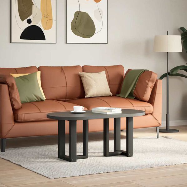 vidaXL Patas para mesa de centro en forma de T (2 unidades), color negro, 28 x 25 x (42-43) cm, acero