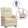 vidaXL Sill&oacute;n de masaje elevable tela color crema