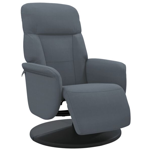 vidaXL Sill&oacute;n reclinable con reposapi&eacute;s terciopelo gris oscuro