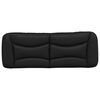 vidaXL Cabecero de cama acolchado Hvar cuero sint&eacute;tico negro 120 cm
