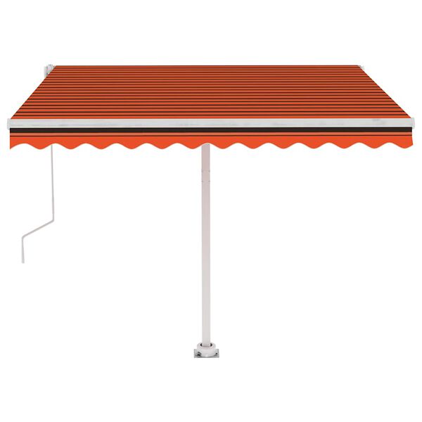 vidaXL Toldo de pie autom&aacute;tico naranja y marr&oacute;n 300x250 cm