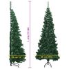vidaXL &Aacute;rbol de Navidad artificial de esquina verde 180 cm PVC