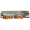 vidaXL Conjunto de sof&aacute;s de exterior 7 pcs Gris Natural y Claro