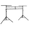 vidaXL Soporte de luces de acero negro 338x115x(180-300) cm
