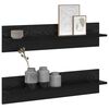 vidaXL Estante de pared 2 pcs Roble Negro 80 x 11,5 x 18 cm