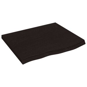 vidaXL Estante pared madera roble tratada marr&oacute;n oscuro 60x50x(2-4) cm