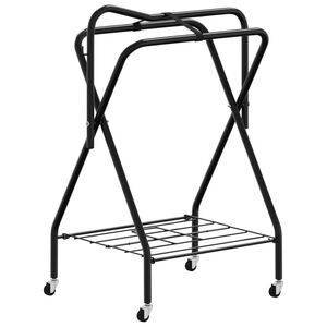 vidaXL Soporte de montura plegable de pie independiente hierro negro