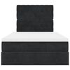 vidaXL Estructura de cama otomana colchones terciopelo negro