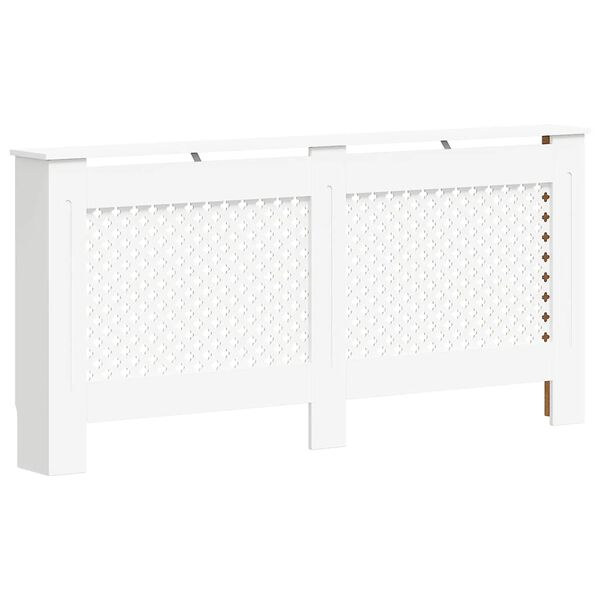 vidaXL Cubiertas para radiador 2 unidades MDF blanco 172x19x81,5 cm
