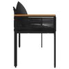 vidaXL Banco de exterior Negro 117 x 54 x 74.5 cm rat&aacute;n sint&eacute;tico