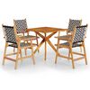 vidaXL Juego de comedor de jard&iacute;n 5 piezas madera maciza de acacia