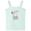 Camiseta de tirantes infantil verde menta claro 128