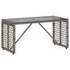 vidaXL Mesa de exterior Gris y Negro 80 x 40 x 40 cm