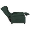 vidaXL Sill&oacute;n reclinable de tela verde oscuro