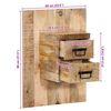 vidaXL Mesita de noche madera maciza de mango 60x32x80 cm