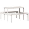 vidaXL Mesa de p&iacute;cnic madera maciza de pino blanco 110x134x75 cm