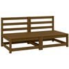 vidaXL Sof&aacute;s centrales de jard&iacute;n 2 uds madera maciza pino marr&oacute;n miel