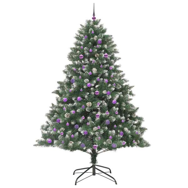vidaXL &Aacute;rbol de Navidad artificial Verde 240 cm PVC, Pl&aacute;stico y Acero
