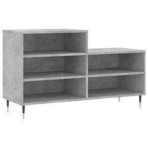 vidaXL Mueble zapatero madera contrachapada gris hormig&oacute;n 102x36x60 cm