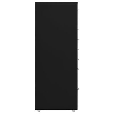 vidaXL Armario archivador móvil metal negro 28x41x109 cm