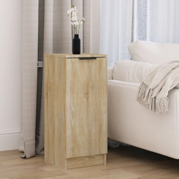 vidaXL Aparador de madera contrachapada roble Sonoma 30x30x70 cm
