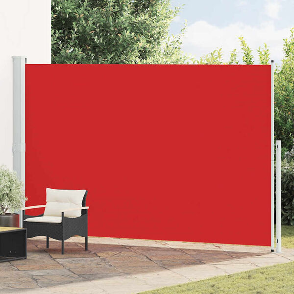 vidaXL Toldo lateral retr&aacute;ctil para patio rojo 220x500 cm
