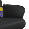 vidaXL Sill&oacute;n reclinable masaje con reposapi&eacute;s cuero sint&eacute;tico negro