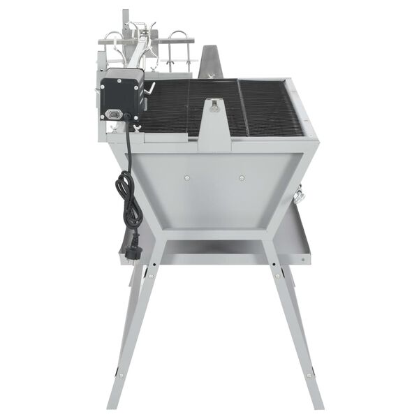 vidaXL Asador barbacoa de hierro y acero inoxidable