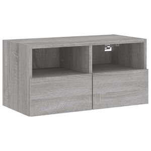 vidaXL Mueble de pared TV madera de ingenier&iacute;a Sonoma gris 60x30x30 cm