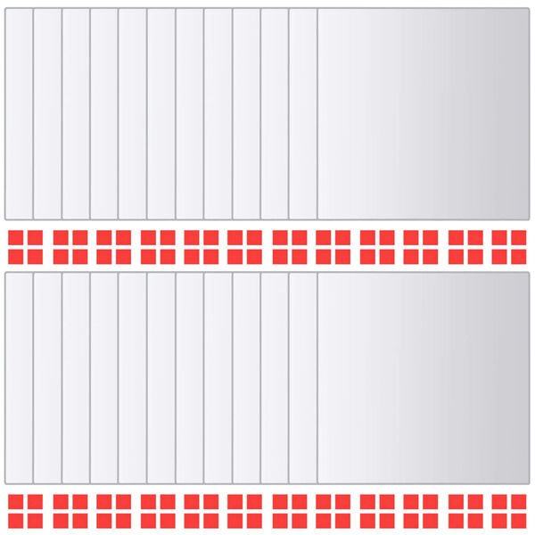 vidaXL Azulejos de espejo 48 unidades cuadrados vidrio