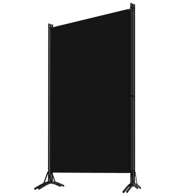 vidaXL Biombo divisor de 3 paneles negro 260x180 cm