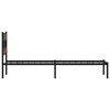 vidaXL Estructura de cama sin colchón metal roble ahumado 75x190 cm