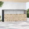 vidaXL Casetilla leña acero galvanizado gris antracita 330x84x152 cm