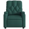vidaXL Sill&oacute;n reclinable de tela verde oscuro
