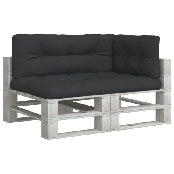 vidaXL Cojines para palets 3 piezas tela negro