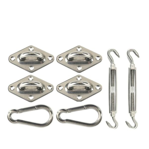 Livin'outdoor Fijaciones para toldo cuadrado acero inoxidable