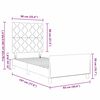 vidaXL Estructura de cama con cabecera Negro 90 x 190 cm tela