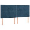 vidaXL Cama box spring con colch&oacute;n terciopelo azul oscuro 200x200 cm
