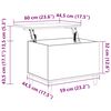 vidaXL Mesa de centro madera contrachapada roble Sonoma 60x44,5x45 cm