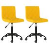 vidaXL Sillas de comedor giratorias 2 uds terciopelo amarillo mostaza