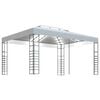 vidaXL Cenador con tira de luces LED blanco 4x3x2,7 m