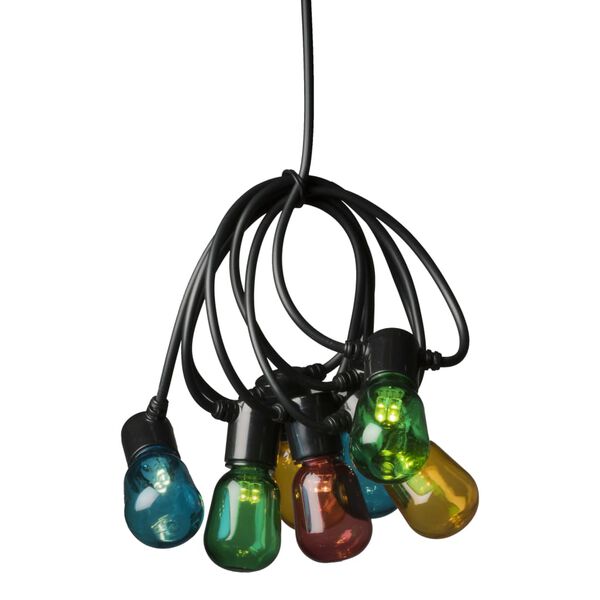 KONSTSMIDE Luces fiesta 40 l&aacute;mparas ovaladas transparentes multicolor
