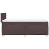 vidaXL Cama box spring con colch&oacute;n tela marr&oacute;n oscuro 90x200 cm
