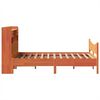vidaXL Estructura de cama sin colch&oacute;n madera maciza marr&oacute;n 135x190 cm