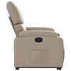 vidaXL Sill&oacute;n reclinable elevable cuero artificial color capuchino