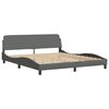 vidaXL Cama con colch&oacute;n Dover de tela gris oscuro 180x200 cm