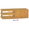 vidaXL Armario de ba&ntilde;o de pared madera maciza de teca 90x40x30 cm