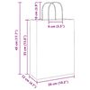vidaXL Bolsas de papel con asas 50 uds marrón 26x12x35 cm